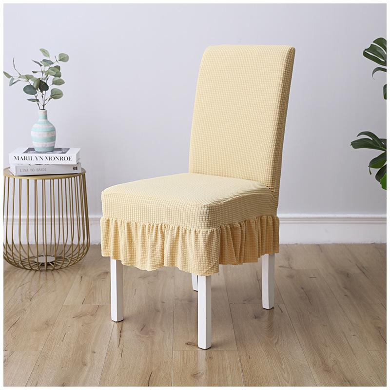 Waterproof Chair Cover Banquet Chair Cover Lace Skirt Elastic Chair Cover Simple Hotel Restaurant Universal Chair Cover