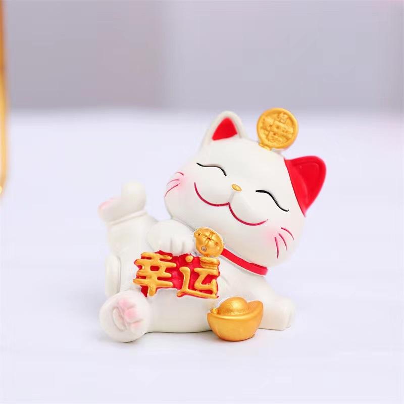 Милая подставка для мобильного телефона, украшение, милый манеки-неко из смолы, для офисного стола, милый подарок, украшение