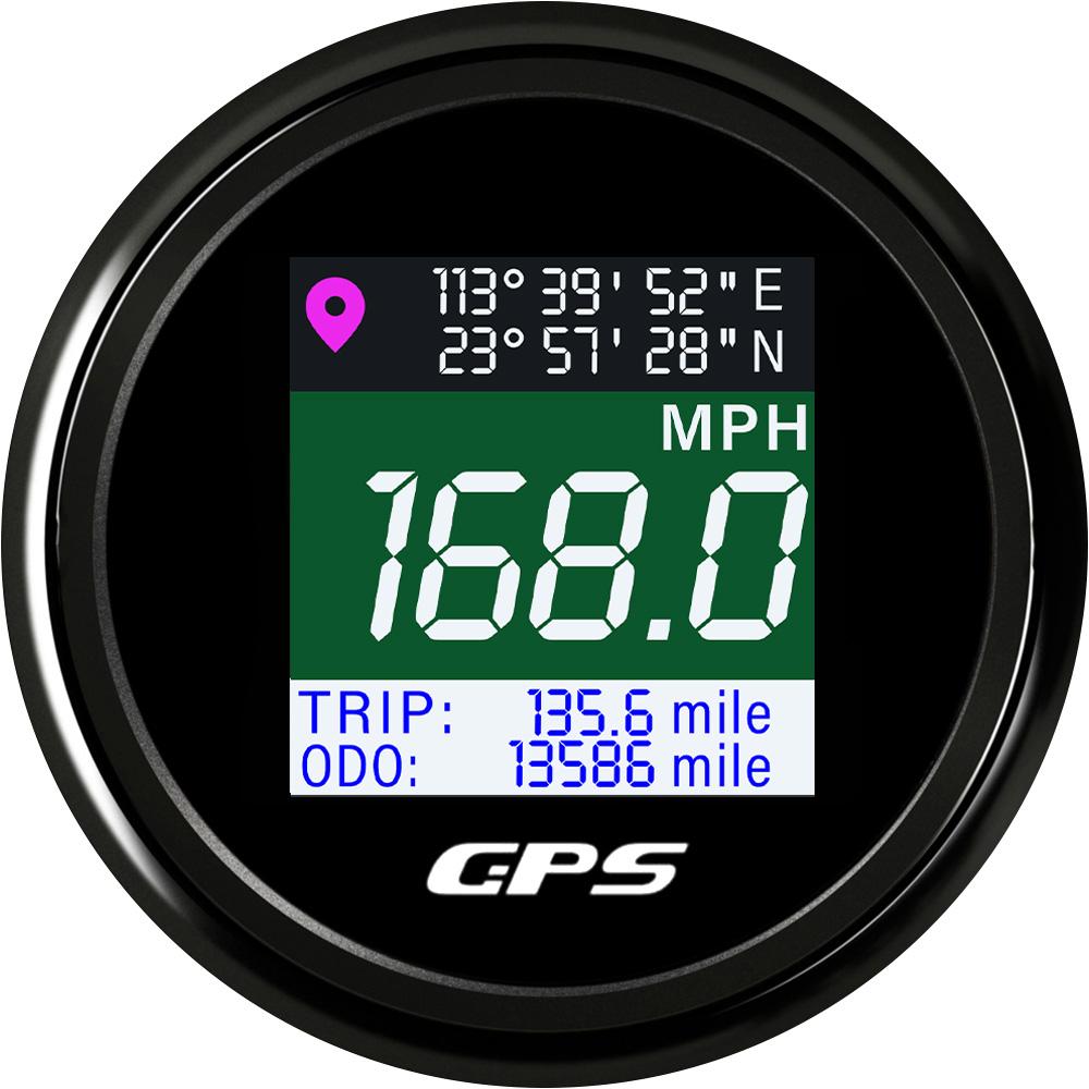 Для лодки, автомобиля, моторной яхты 52 мм Датчик GPS-спидометра + GPS-антенна 52 мм Водонепроницаемый TFT-экран Скорость ЖК-дисплей Общий пробег