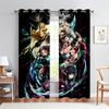 3D Cartoon Anime Character Curtains Children's Favorite Bedroom Decor Anime Curtains 2 Panels Boy Girl Room Den Window Decor