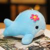 10cm Whale Plush Pendant PP Cotton Filling Cute Cartoon Animal Doll Plush Toy Ornament Colorful Stuffed Sea Animal Plush Doll Keychain Kids Girl Gift