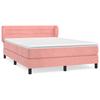 Box Spring Bed with Mattress Pink 140x200 cm Velvet