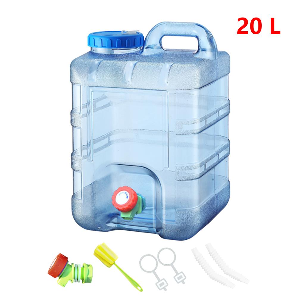 20-7.5L Large Capacity Water Container with Handle for Camping Drinking Water Storage Bucket Travel Water Canister with Faucet