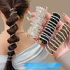 Telephone Line Hair Rope Women Crystal Ponytail High Elastic Hairbands Girls Resin Hair Ties Scrunchies Hair Accessories