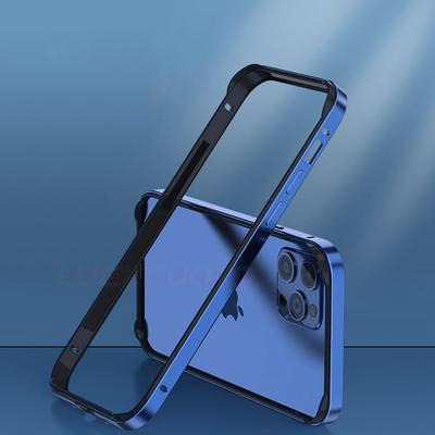 Гибридный силиконовый каркас из алюминия и металла для iPhone 14 13 12 11 Pro Max, чехол фиолетовый бампер для iPhone 13 Mini X Xr Xs 7 8 6 s Plus