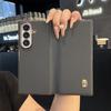 Применимо к чехлу для мобильного телефона Samsung Zfold1ultra, однотонная кожаная, с двойной центральной осью, складной, противоударный, книжка, для ZFOLD1/1