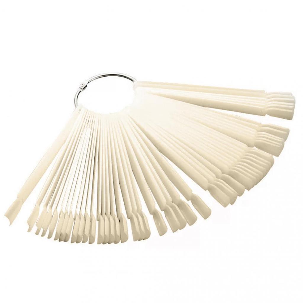 50 шт., веерообразные насадки для дизайна ногтей, польская доска, палочки для практики, маникюрный инструмент