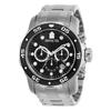 Invicta Pro Diver Quartz Watch, 48mm Case, Silver Stainless Steel Strap, Black Dial, Men's 69