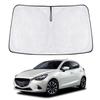 Новый солнцезащитный козырек для Mazda Demio серии DJ 4-го поколения, солнцезащитный козырек на лобовое стекло для моделей Demio, защита от солнца, УФ-лучей, жары для автомобиля, для конфиденциальности, индивидуальная деталь -