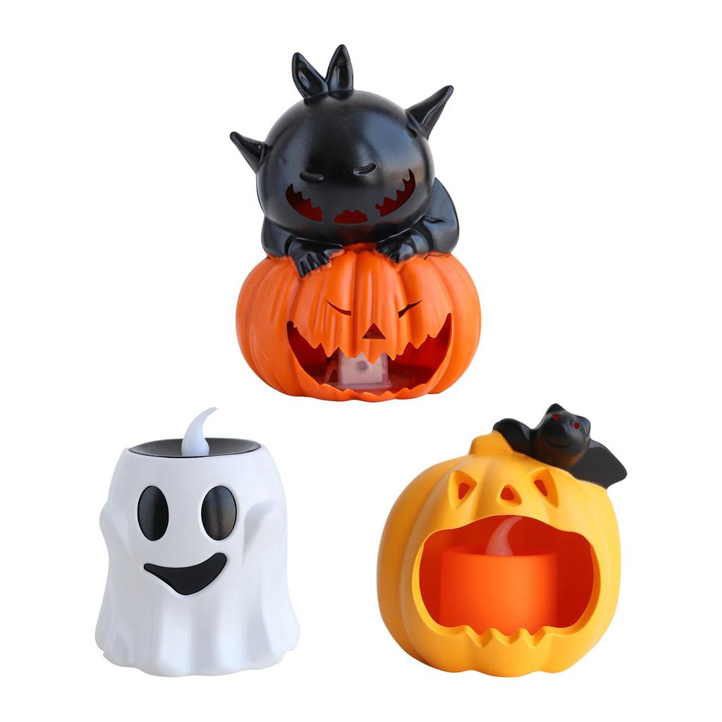 Halloween Decorative Ornaments, Electronic Candles, Cute Pet Ornaments, Jack-o-lantern Festival Party Props, Festive Atmosphere