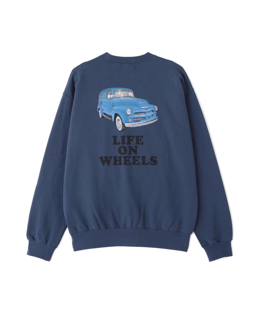 Худи Schott LIFE ON WHEELS CREW SWEAT, Мужское, Размер L (120), Темно-синий, 782-4232002