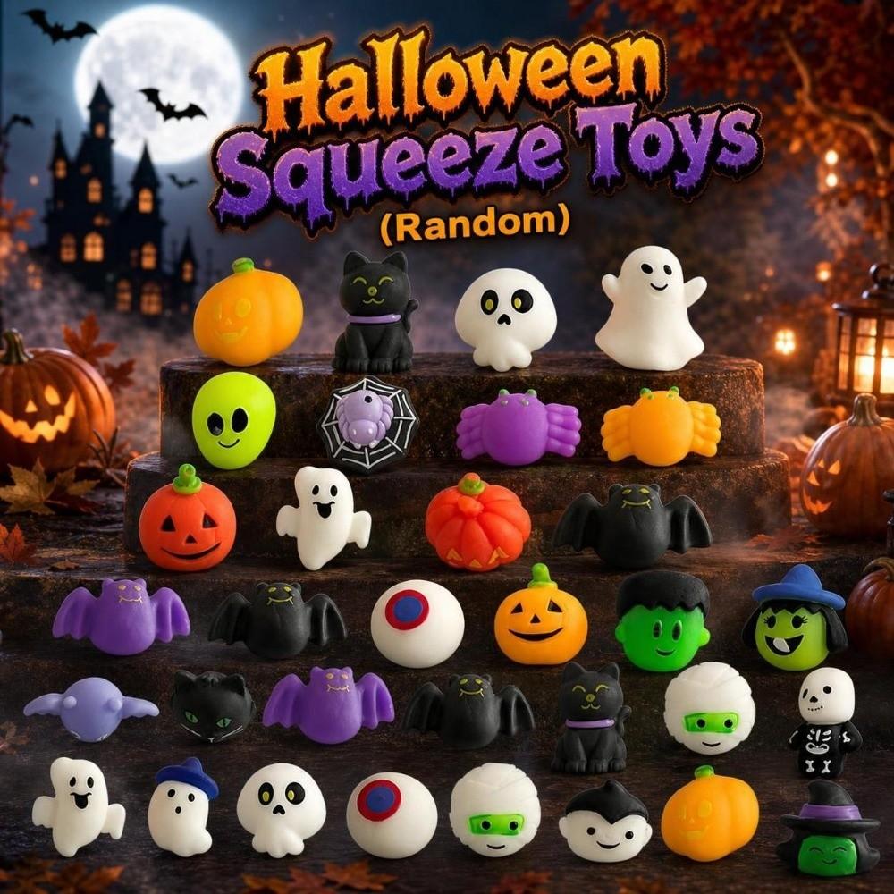 24/36Pcs/Set Mini Ghost Squishy Toy Surprise Realistic Pumpkin Pinch Office Desk Toy