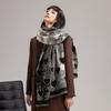 Autumn And Winter Shawl Outer Heart-Shaped Printed Scarf Dual-Purpose Winter Office Blanket Blanket Warm And High-End Feeling