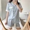 Корейские Ins Simple Style Solid женские летние пижамы свежие классические Y2k модные женские короткая ночная рубашка новые повседневные женские пижамы для отдыха