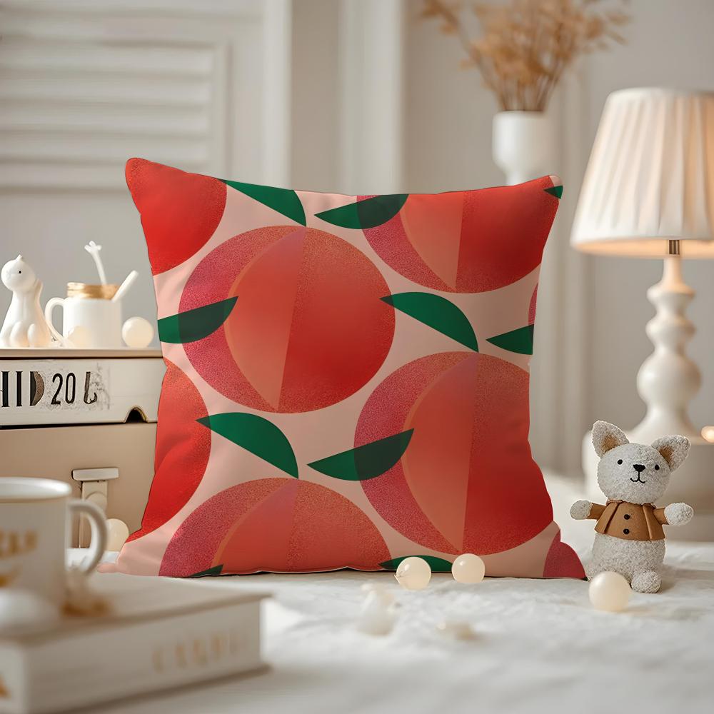Art Peach Cushion Cover Antidustmite Pillowcase Invisible zipper silky short plush Sofa cushion cover