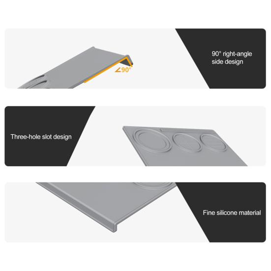 Коврик для темперирования эспрессо Нескользящий силиконовый коврик для темпера кофе Термостойкая подставка для темперирования бариста для столешницы эспрессо-машины
