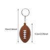 Creative Cartoon Sports PU Ball Keychain Simulated Mini Ball Keyring Pendant Boyfriend Gift Souvenir Novelty Toy Ornament Rugby Baseball Basketball