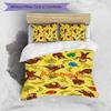 3pcs Custom Name Curious George Bedding Set Duvet Cover Closure Includes 1 Duvet Cover & 2 Pillowcases for All Seasons Bedroom Decor