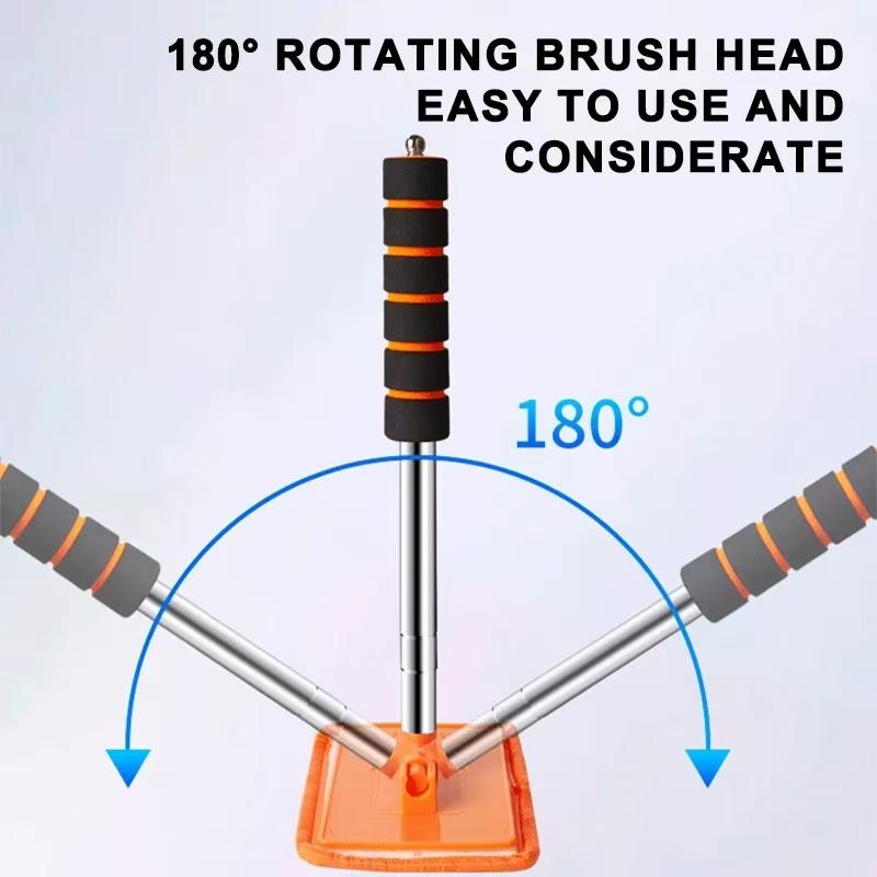 Brosse de désembuage pour pare-brise avant de voiture, télescopique à Long manche, brosses de nettoyage du verre domestique, outil de dépoussiérage