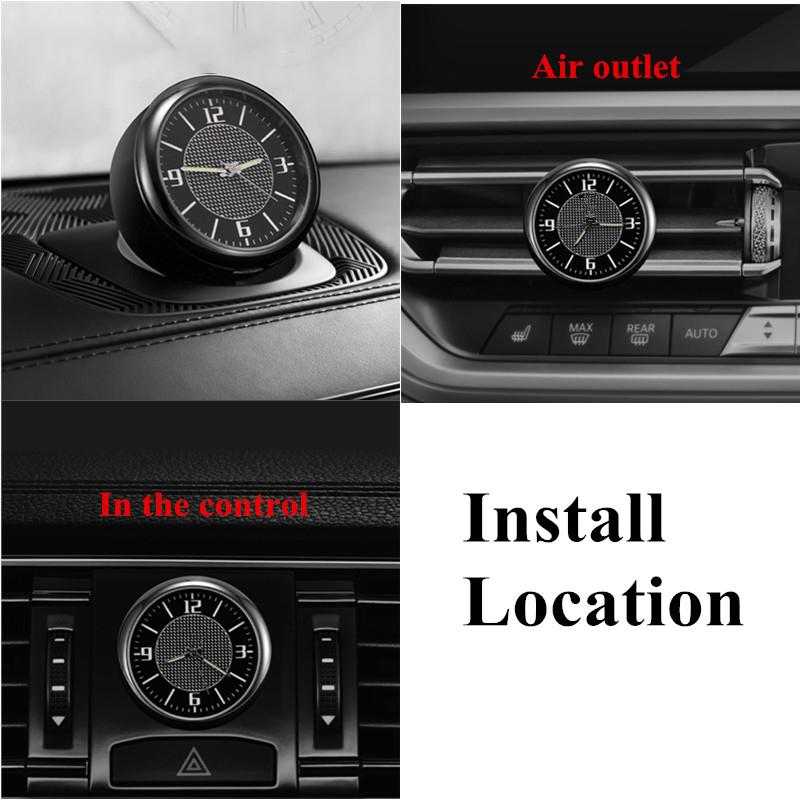Car Center Console Air Conditioner Quartz Luminous Clock Watch For Alfa Romeo 4C 159 166 Spider Giulia 156 Mito 147 8C GT zw7