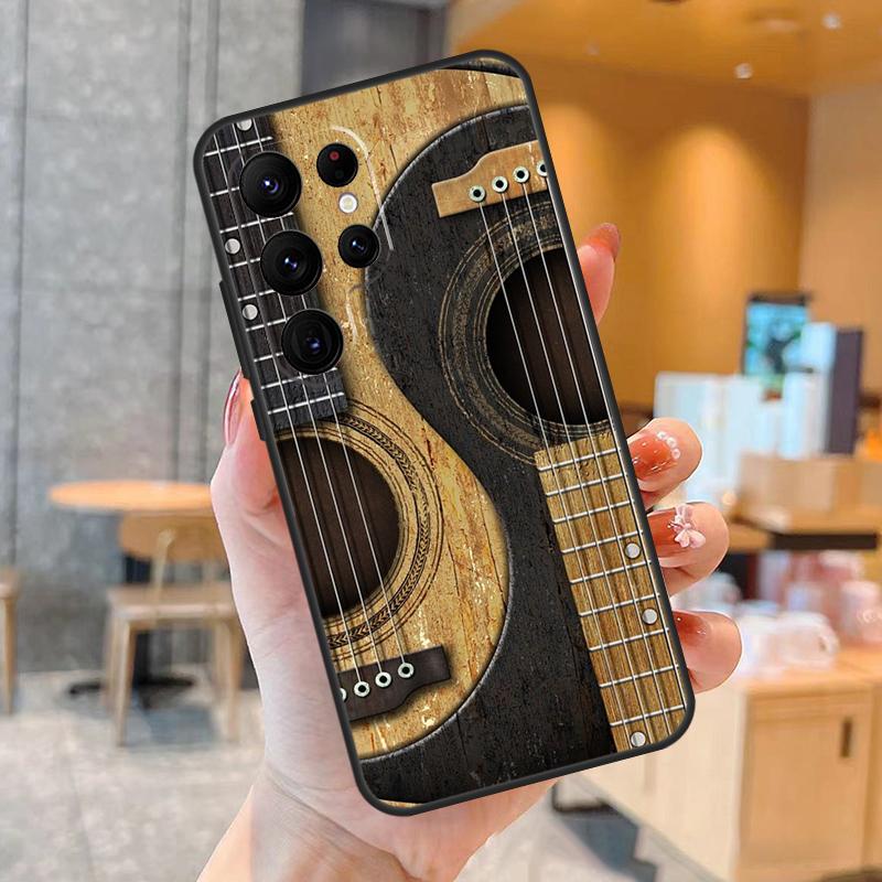 Музыкальный чехол для гитары для Samsung Galaxy S23 S21 S22 Ultra S8 S9 S10 Note10 Plus Note 20 Ultra S20 FE