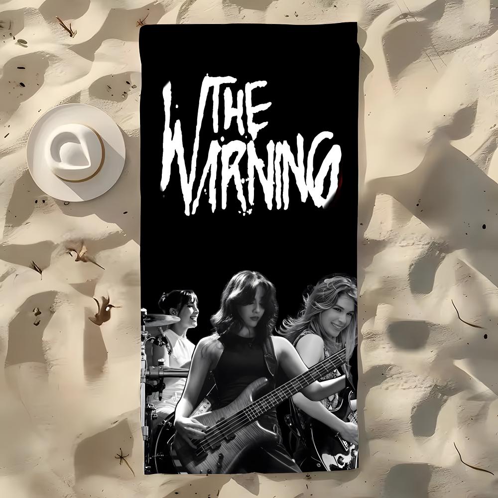 Полотенце Band T-The W-Warning из микрофибры для пляжа, быстросохнущее, не прилипает песок, ультратонкое волокно, супермягкое.