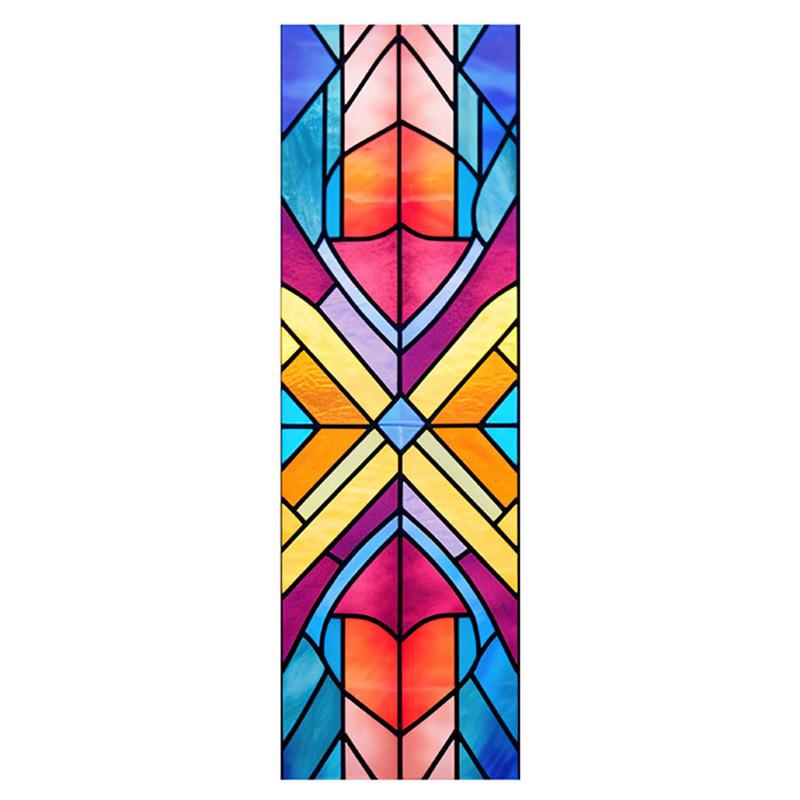 European Style Retro Glass Film,Electrostatic Frosting,Adhesive Free Art Painting,Privacy Protection, Window Film, Stained Glass