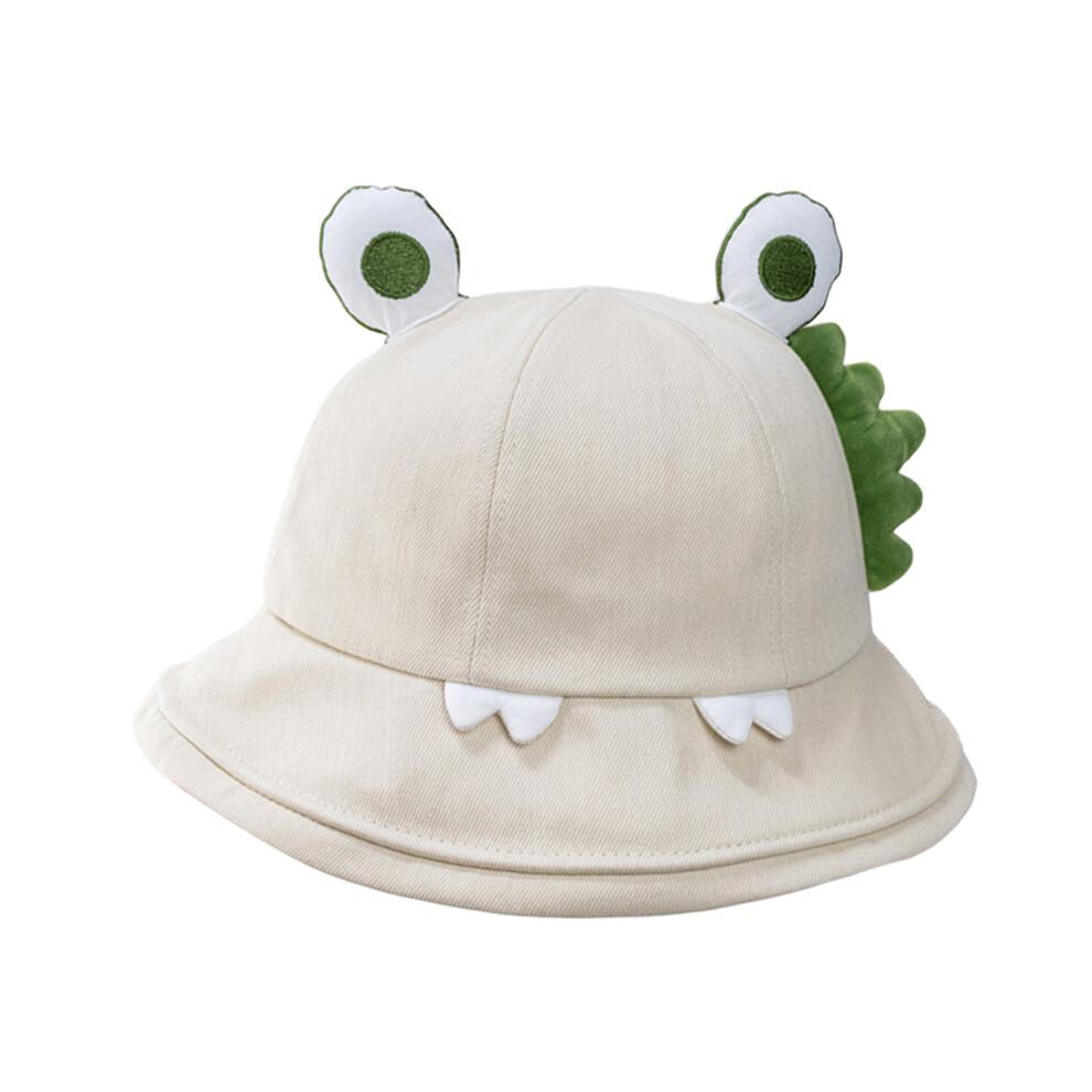 (One Size, Beige) Women Frog Bucket Hat, Cute Cartoon Wide Brim Sun Hat Lightweight Summer Cap