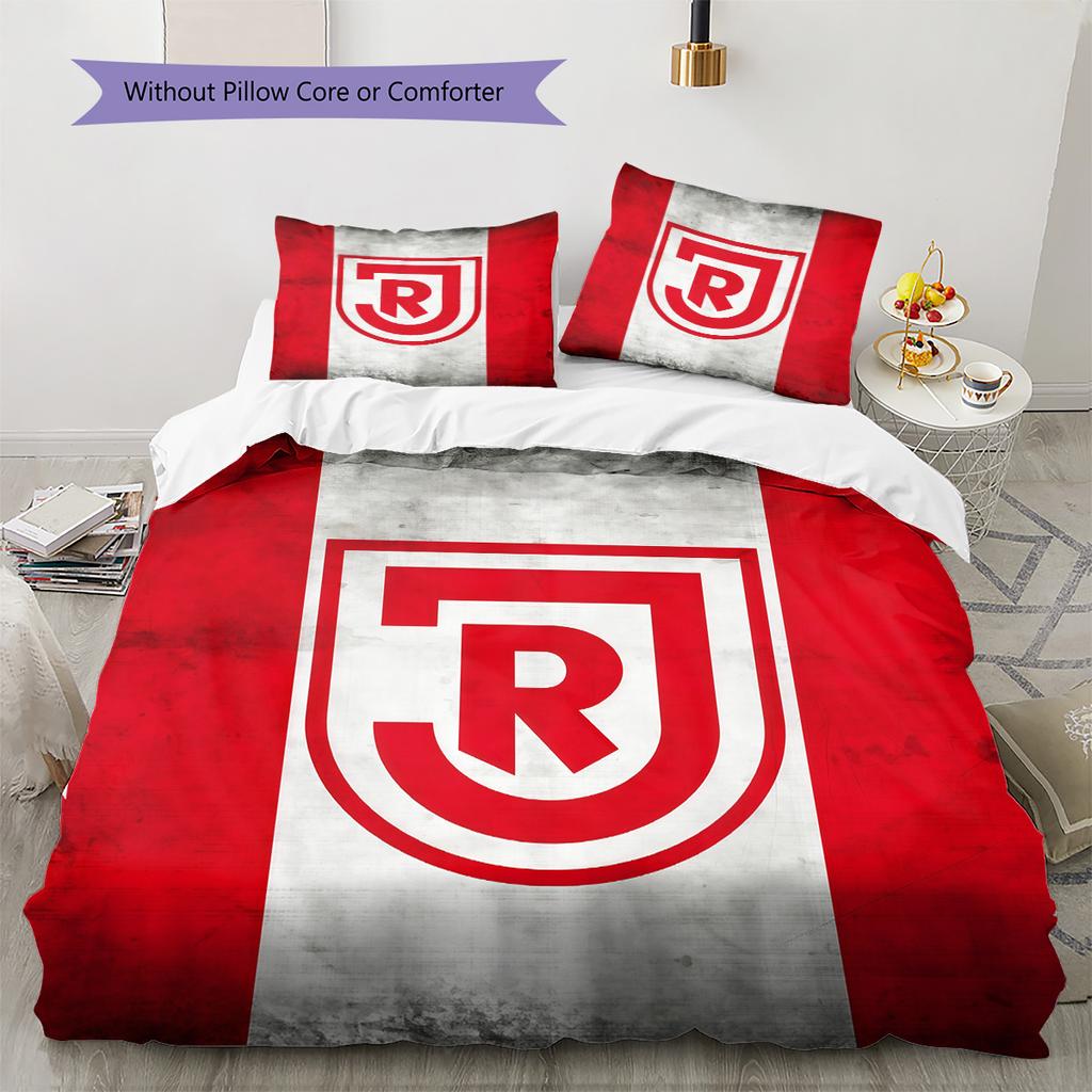 SSV Jahn Regensburg Pattern Bedding Quilt Set Home Decoration Gift (1 * duvet cover + 2 * pillowcase without core)
