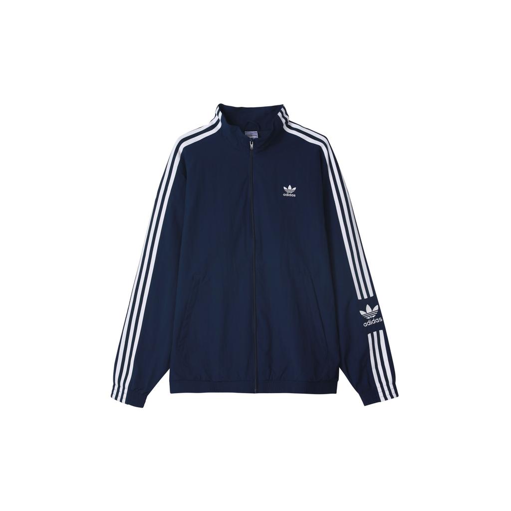 Adidas Originals Trefoil Logo Classic 3-Stripe Zip-Up Jacket Men Jackets Blue HL2189