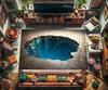 3D Ковер Иллюзия Ковер для Оптического Обмана Ковер с Низким Отверстием 3D Ковер с Дизайном Разрыва 3D Ковер Нескользящий Подарок на Вечеринку по Случаю Инаугурации