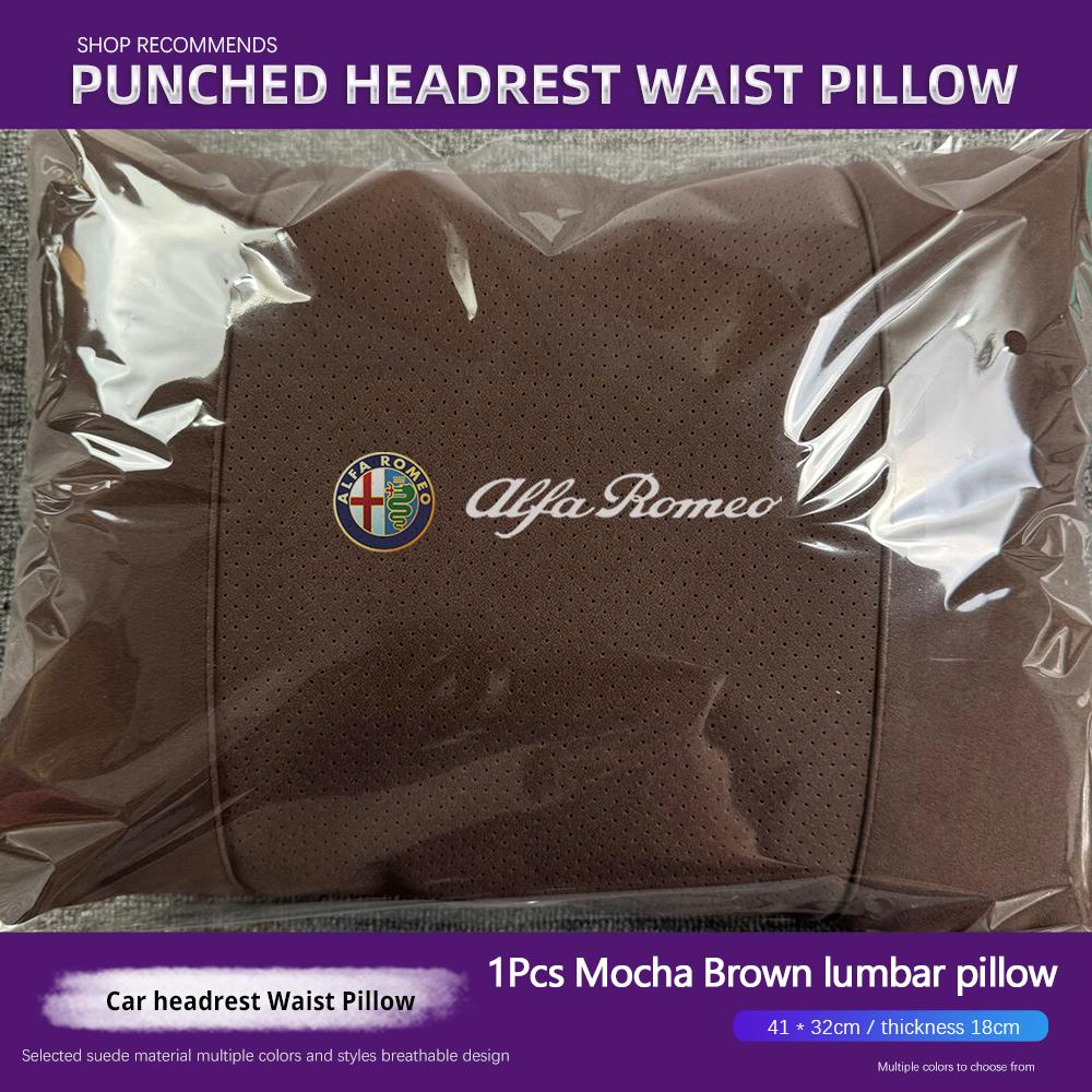 CZOSU1 Alfa Romeo Universal Car Headrest Neck Pillow Lumbar Support For Giulietta Mito 159 Giulia Stelvio 156 147 Tonale Brera Disco