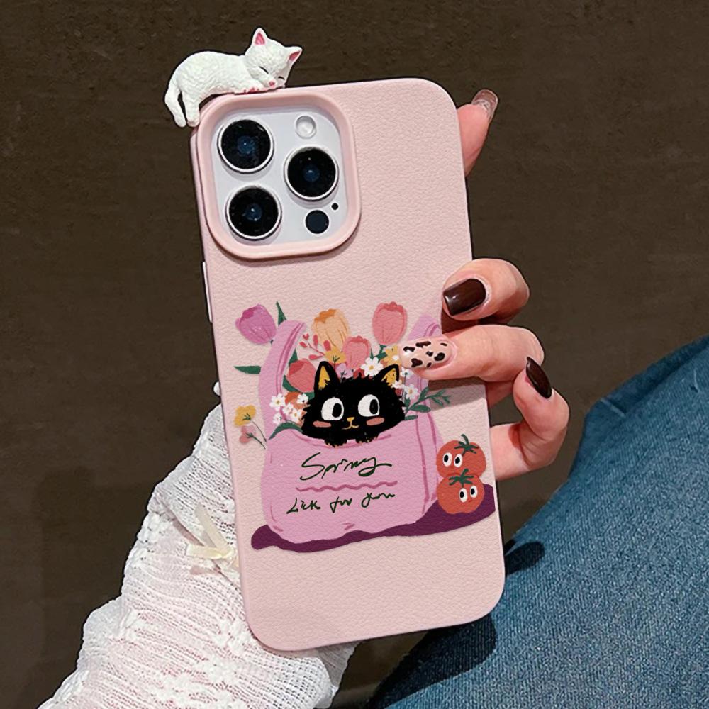 3D Phone Case for iPhone 11 13 17 Pro Max 17 Air Case iPhone 13 15 16 Pro Max 12 14 Pro Max 14 15 Plus Cute 3D Kitten Cartoon Leather