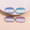 Cartoon Dialogue Box Funny Letters Brooch - Metal Alloy Badge for Clothing Bags & Decoration