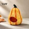 Spooky Fish Tank Accessories Pumpkin Aquarium Hideout, Halloween Decoration, Resin Jack-O-Lantern Hollow Cave Hide for Betta Shrimp Shelter