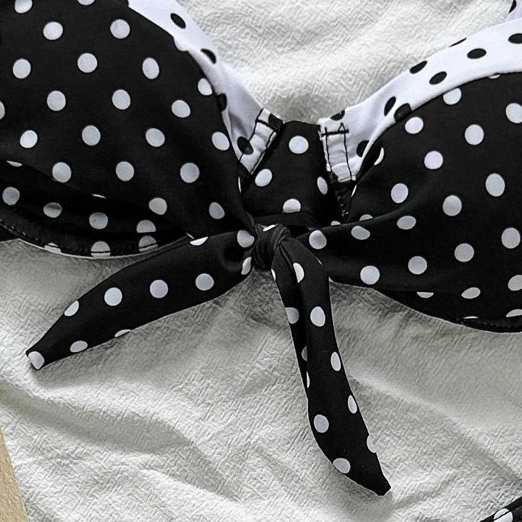 Bikini new European and American skirt suit, sexy women's swimsuit, new polka dot print swimsuit