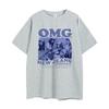 NewJeans Haerin Same Style Short Sleeve T-Shirt Rabbit Print Casual Tee Youth
