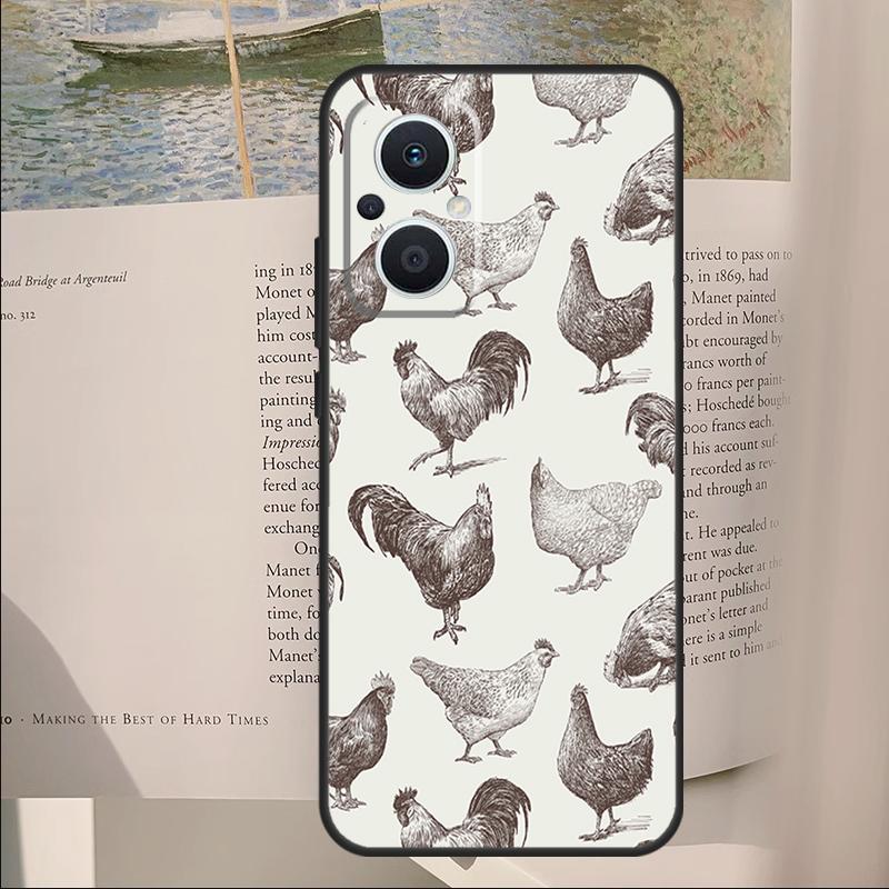 Чехол с рисунком цыпленка для OPPO Reno 7 8 Lite 11F 12F 13F 14F 10 11 12 13 14 Pro Чехол для OPPO Find X6 X8 X9 Pro