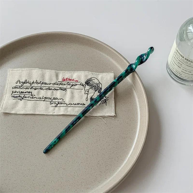 Смола Палочка для волос Китайский стиль Ханфу Мраморный узор Ретро Заколка Женские Традиционные украшения для волос Подарок для нее