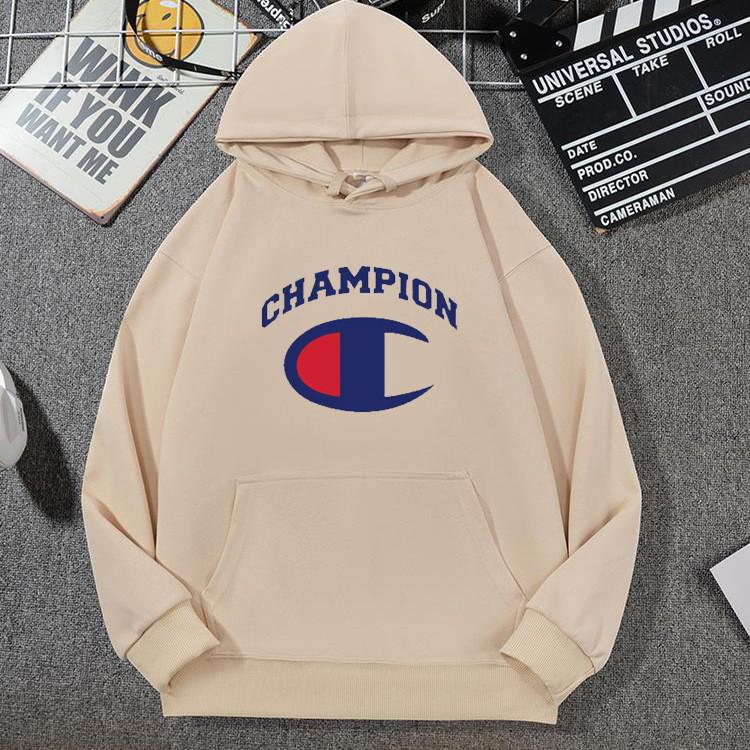 Модный Худи Champion для мужчин и женщин: Повседневный свободный крой, весенне-осенний стиль с дизайном в виде букв