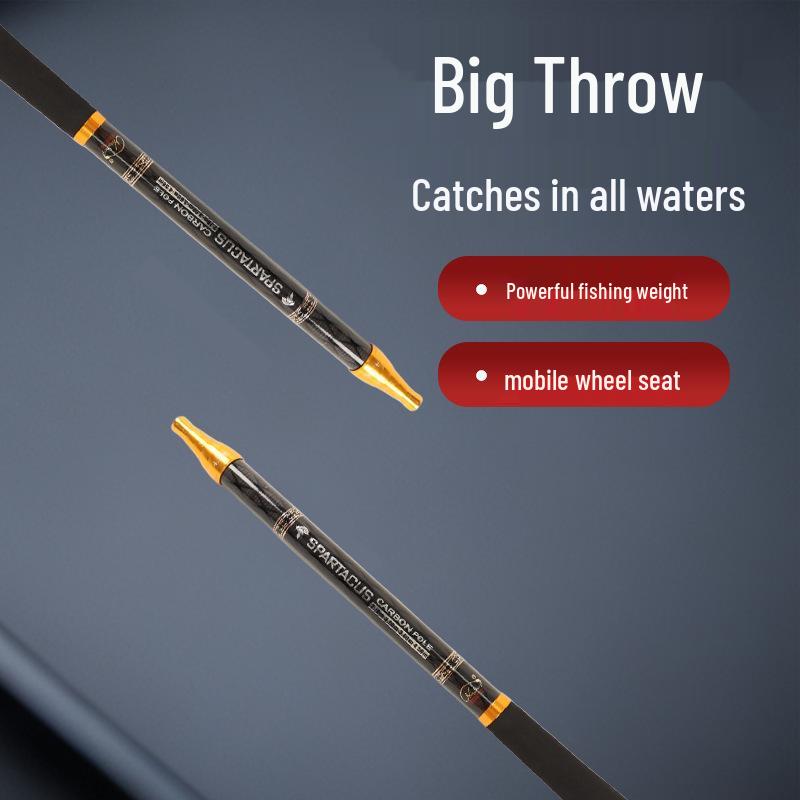 Ультралегкое углепластиковое телескопическое удилище 19 секций - Короткое складное удилище 43 см