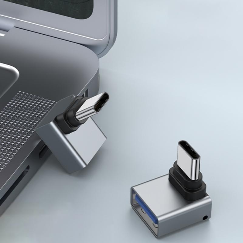 USB 3.0 Female to Type C Male 90-градусный угловой удлинитель USB C Upward Downward OTG Connector для ноутбука