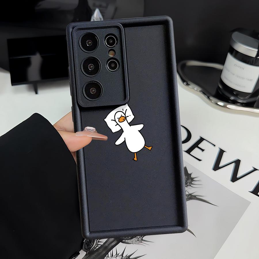 Чехол для телефона для Samsung Galaxy S26 Ultra S22 S21 S20FE S25 S24 Plus S23 FE S25 Edge S24Ultra Простой и милый Утенок