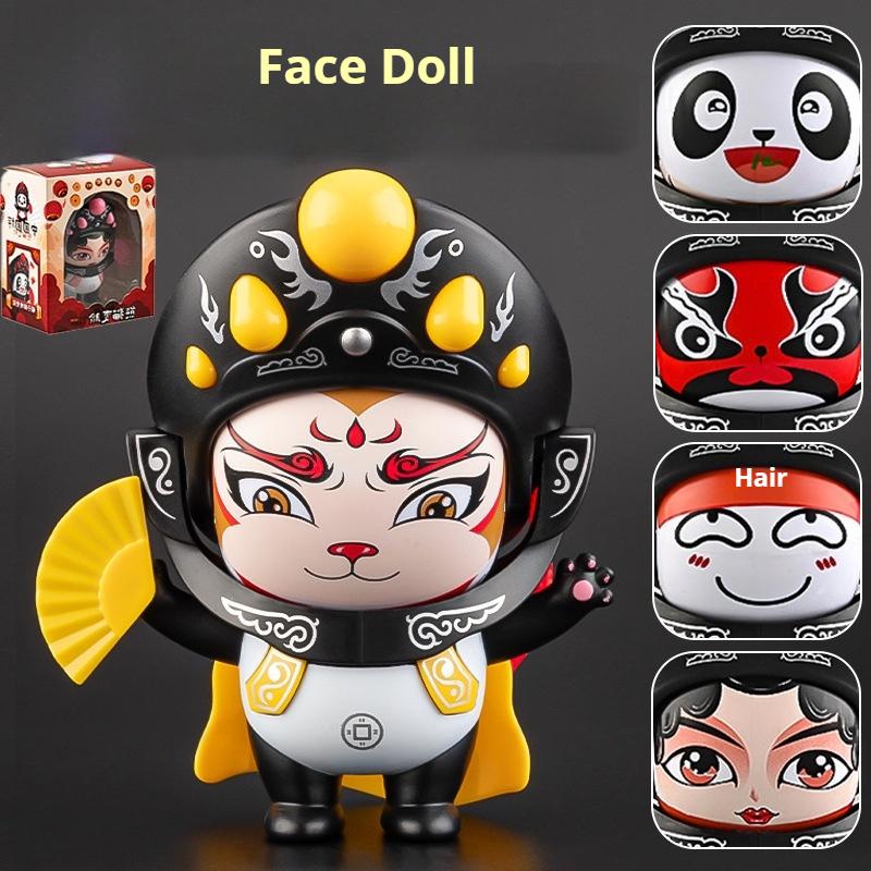 Национальная тенденция Культура Панда Кукла, меняющая лицо Маска Сычуаньской оперы Маленькая кукла Сувенир Креативная специальная игрушка