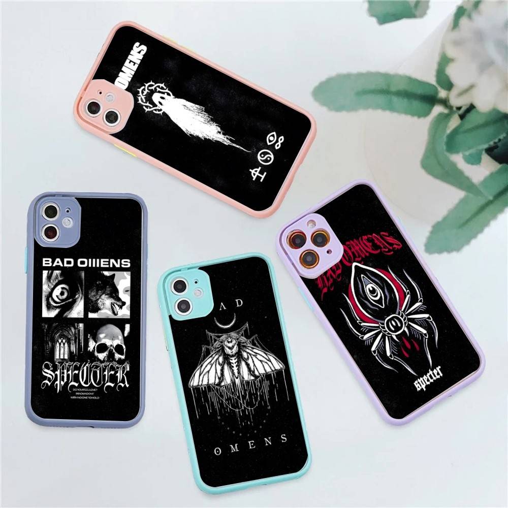Чехол для телефона музыкальной группы Bad Omens для iPhone 16e 16 15 14 13 12 11 Pro Max X XS Max Plus Матовый Прозрачный