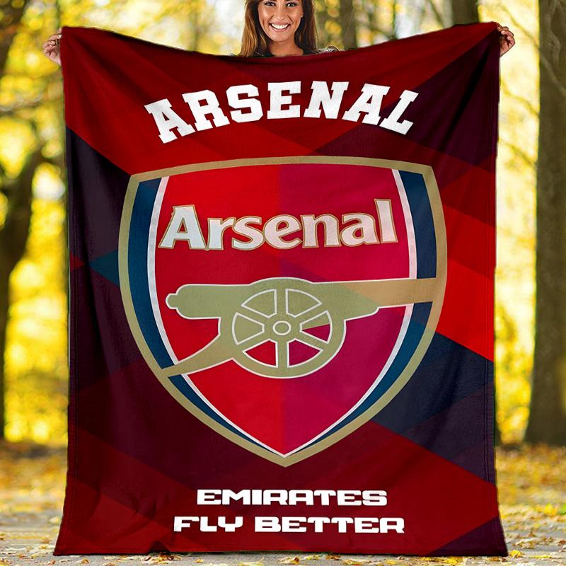 1pc A-Arsenal6 Theme Blanket - Digital Print, Polyester, Cozy for All Seasons, Perfect for Outdoor, and Travel