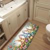 1pc Easter Festive Kitchen Mats Rabbit And Egg Pattern Mat  Thickened Kitchen Floor Mat Waterproof Non-slip Oil-proof Floor Mat Runner Rug