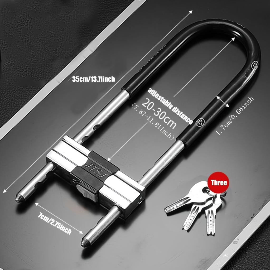 Велосипедный кодовый U-образный замок, Сверхпрочный U-образный замок с кодом Электросамокат Мотоцикл Металлический забор Дверь Защита от кражи