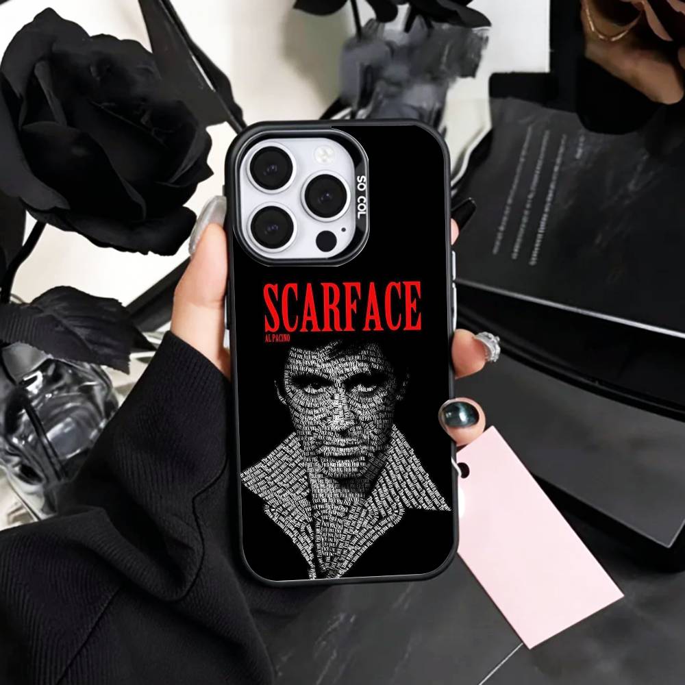 The World Is Yours S-Scarfaces Phone Case For iPhone17,16,15,14,13,12,11 Plus,Pro Max Colored Silver Plated Inside Cover