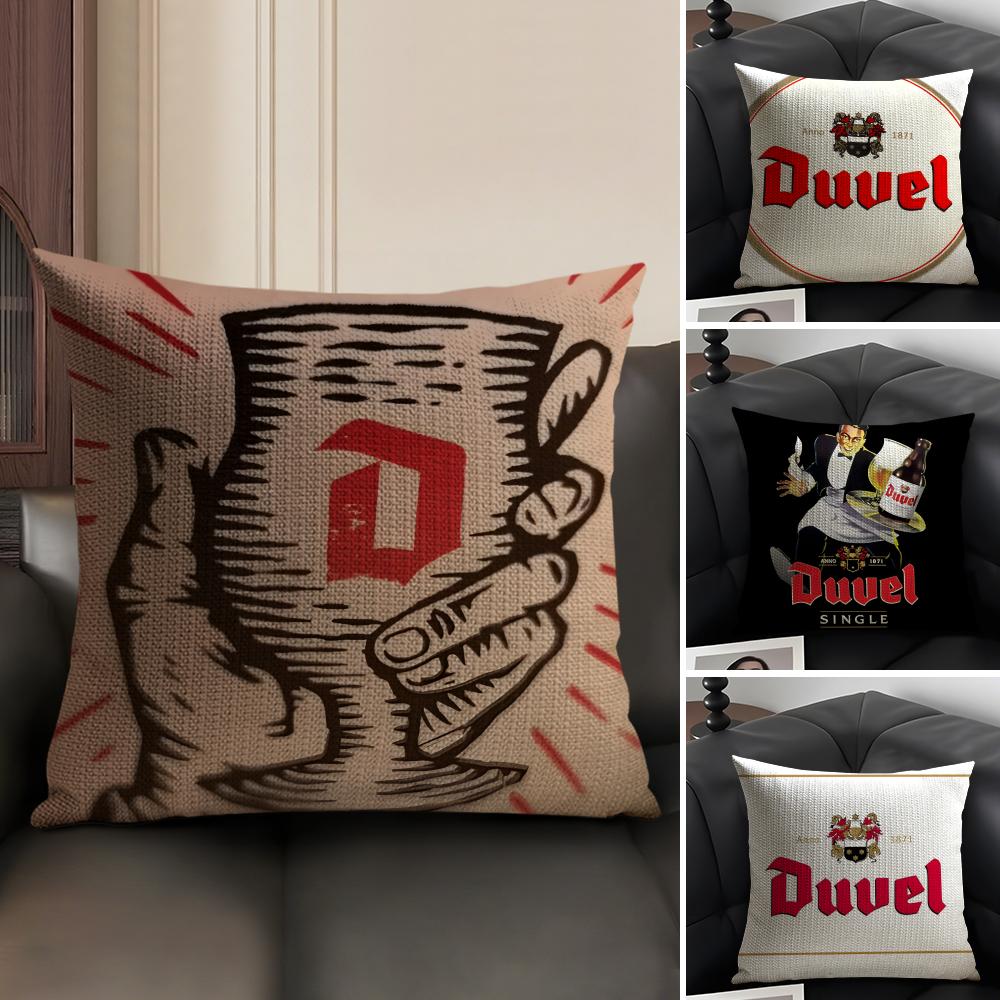Крутой D-Duvel Moortgat Brewery 2 Наволочка Натуральный Лен Двусторонний Принт Диван Домашний Декор Чехол для Подушки